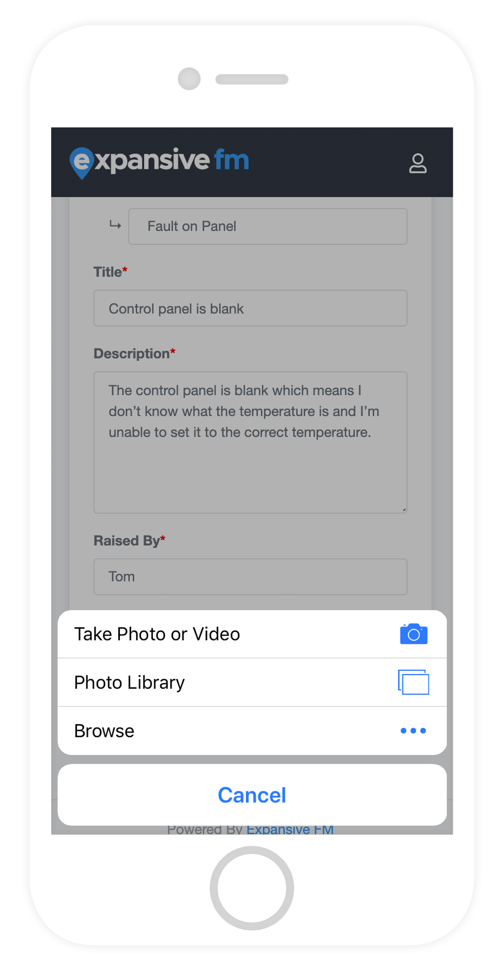 Request form photo